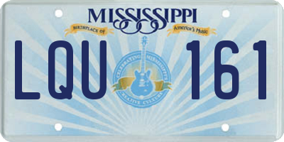 MS license plate LQU161