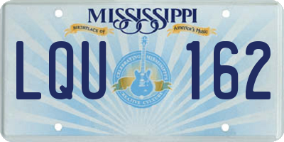 MS license plate LQU162