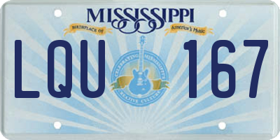 MS license plate LQU167