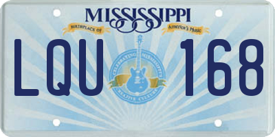 MS license plate LQU168