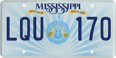 MS license plate LQU170