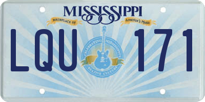 MS license plate LQU171