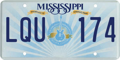 MS license plate LQU174