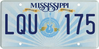 MS license plate LQU175