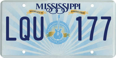 MS license plate LQU177