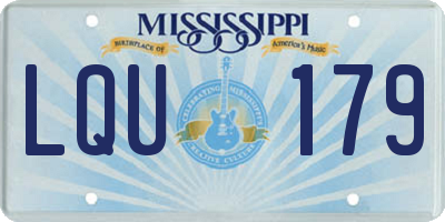 MS license plate LQU179