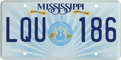 MS license plate LQU186