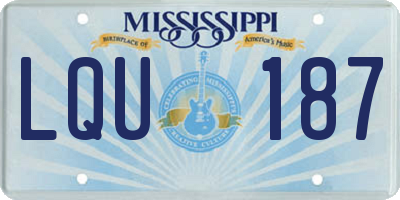 MS license plate LQU187