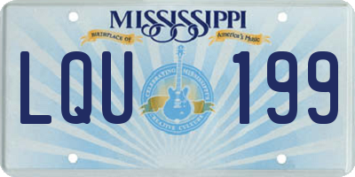 MS license plate LQU199