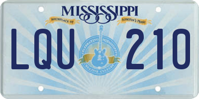 MS license plate LQU210