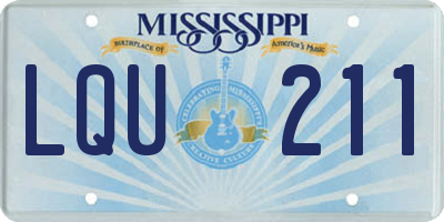 MS license plate LQU211