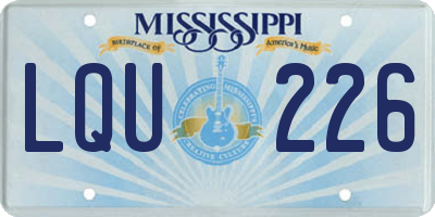 MS license plate LQU226