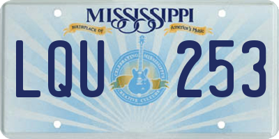 MS license plate LQU253