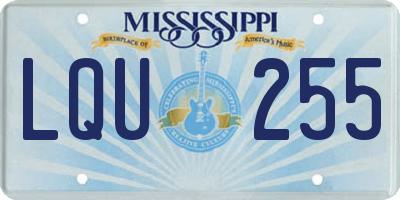 MS license plate LQU255