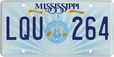 MS license plate LQU264