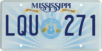 MS license plate LQU271