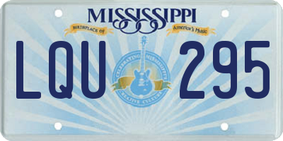 MS license plate LQU295