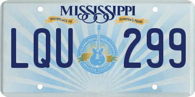 MS license plate LQU299