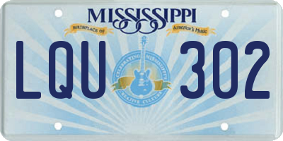 MS license plate LQU302