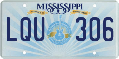 MS license plate LQU306