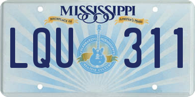 MS license plate LQU311