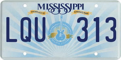MS license plate LQU313