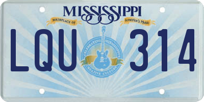 MS license plate LQU314