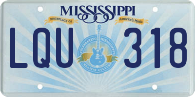 MS license plate LQU318
