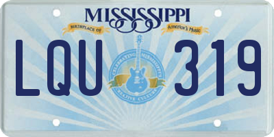 MS license plate LQU319