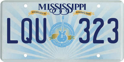 MS license plate LQU323