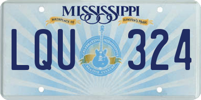 MS license plate LQU324
