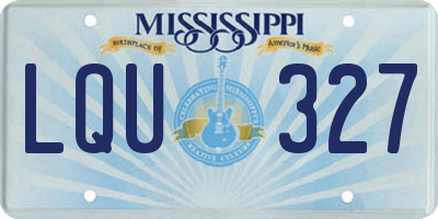 MS license plate LQU327