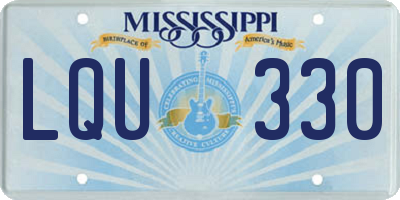 MS license plate LQU330