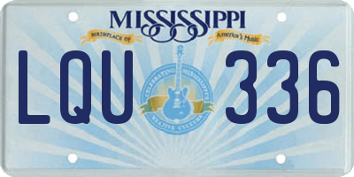 MS license plate LQU336