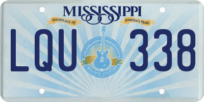 MS license plate LQU338