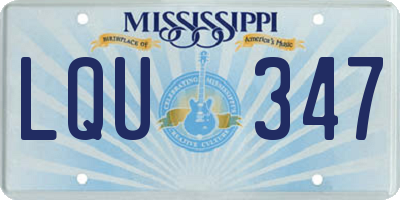 MS license plate LQU347