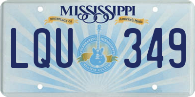 MS license plate LQU349
