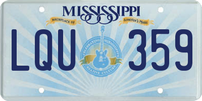 MS license plate LQU359