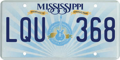 MS license plate LQU368