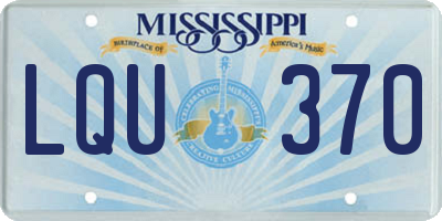 MS license plate LQU370
