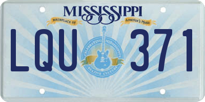 MS license plate LQU371