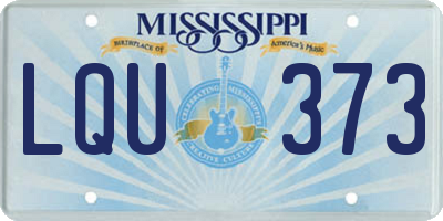 MS license plate LQU373