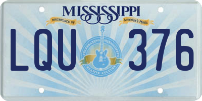 MS license plate LQU376