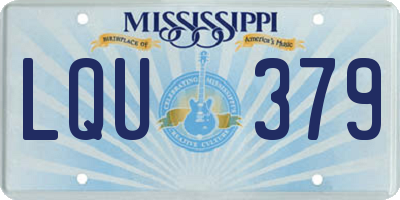 MS license plate LQU379