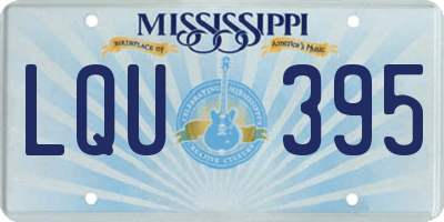 MS license plate LQU395