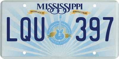 MS license plate LQU397