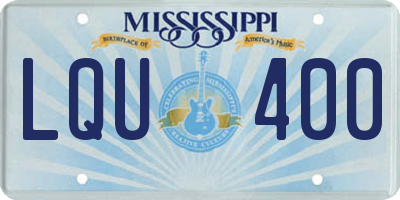 MS license plate LQU400