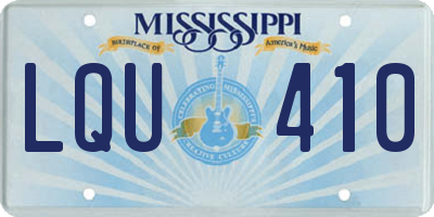 MS license plate LQU410
