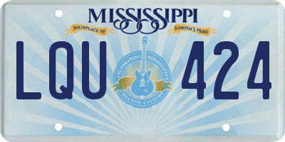 MS license plate LQU424