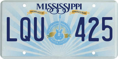 MS license plate LQU425